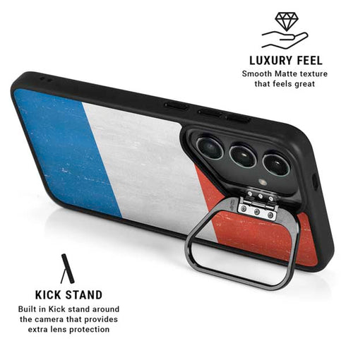 Netherlands Flag Distressed Galaxy S24 Kickstand Case